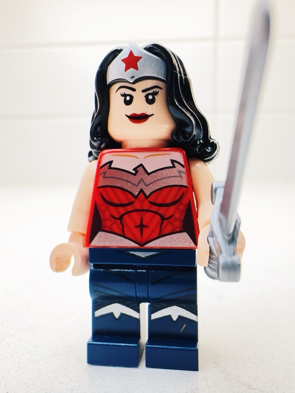 LEGO Minifig -  Wonder Woman - Silver Tiara - Justice League - sh0150
